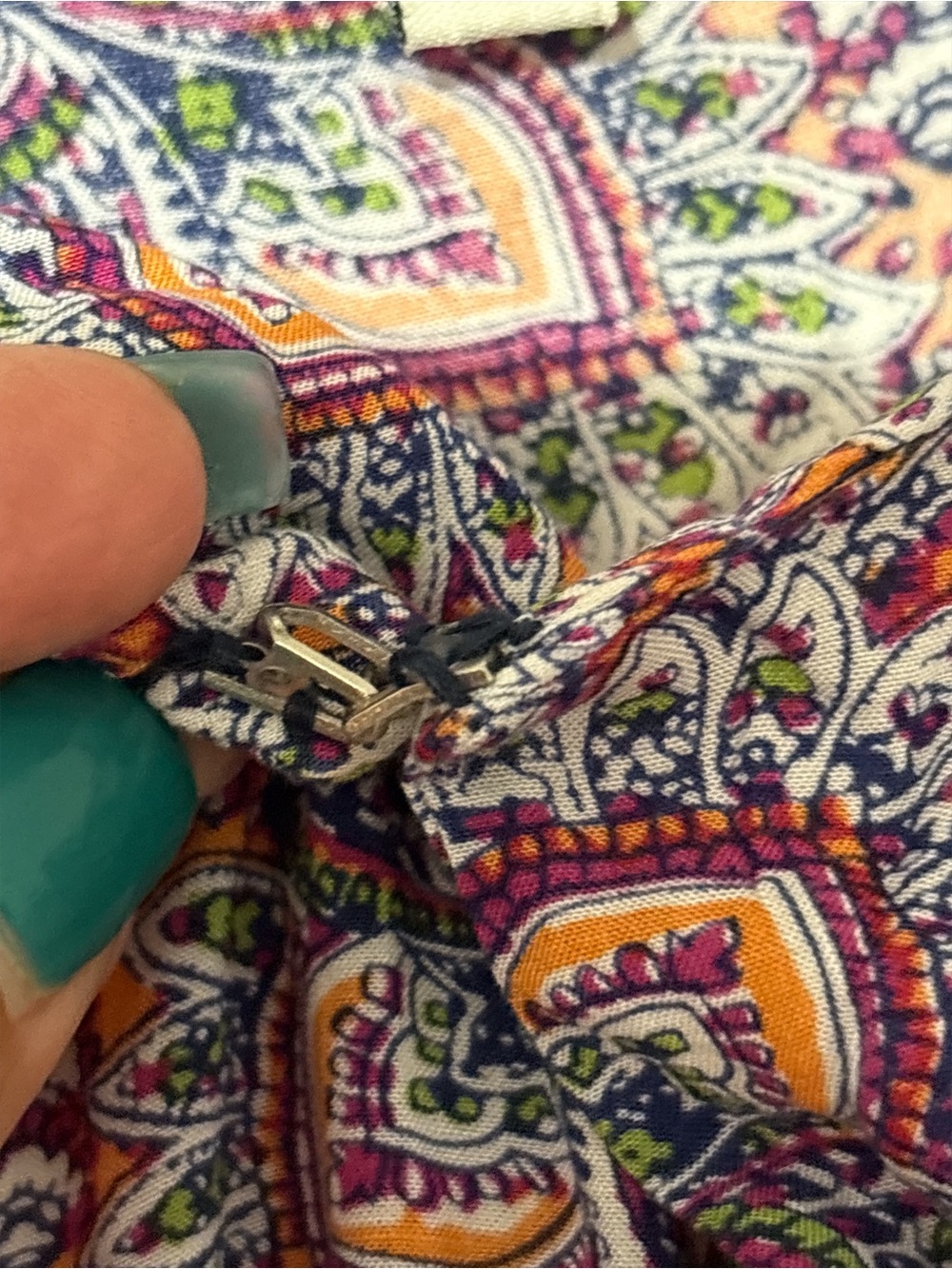 🌴 Adrienne Viitadini Mosaic Cap Sleeve Blouse - Picture 4 of 4